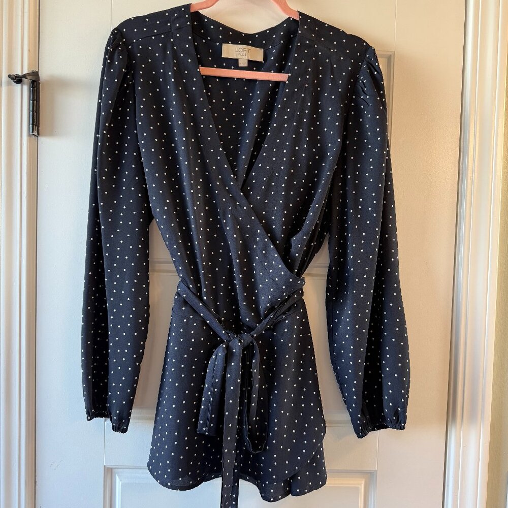 LOFT Plus Wrap blouse, size 18